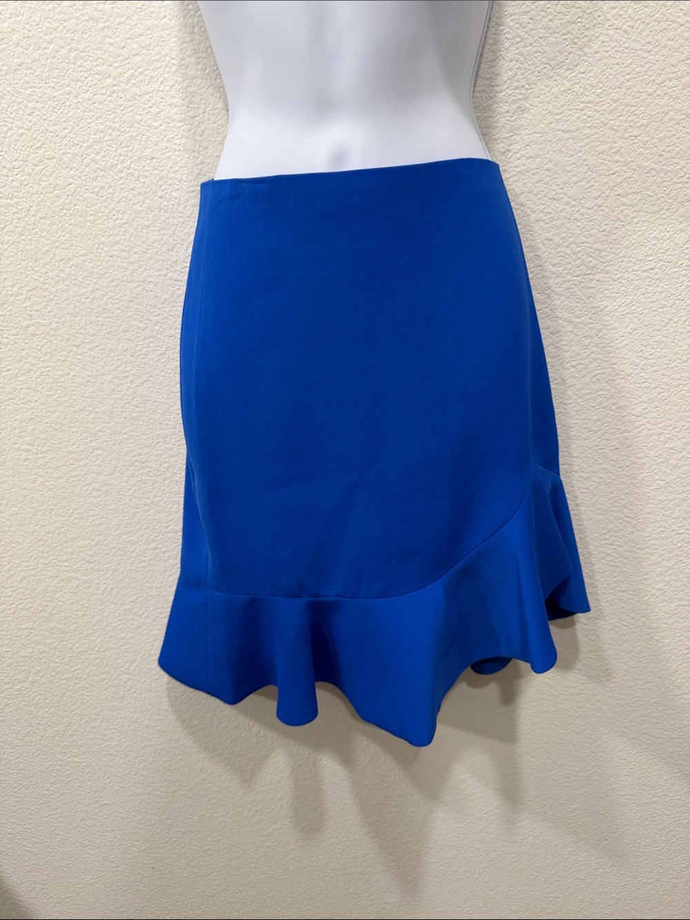 Alice + Olivia Vibrant Blue Ruffle-Hem Mini Skirt SIZE 10